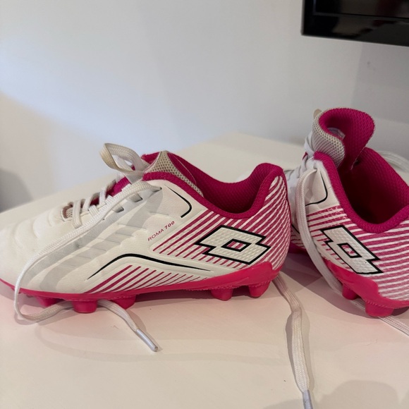 Roma Kids Sneakers - White and Pink - Picture 1 of 4